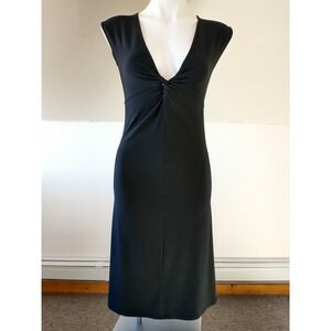 Sexy Free People Black Low Cut Twist Front Little Black Dress LBD Womens XS